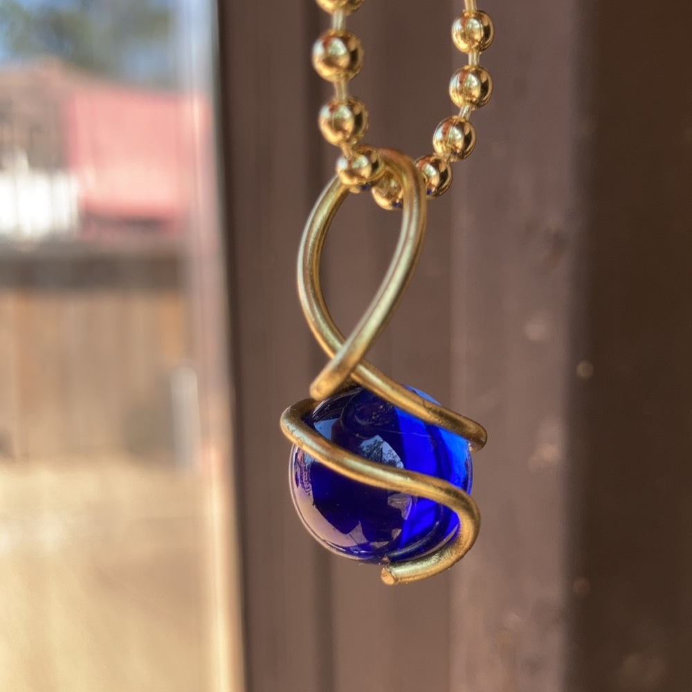 Cobalt blue vintage marble
